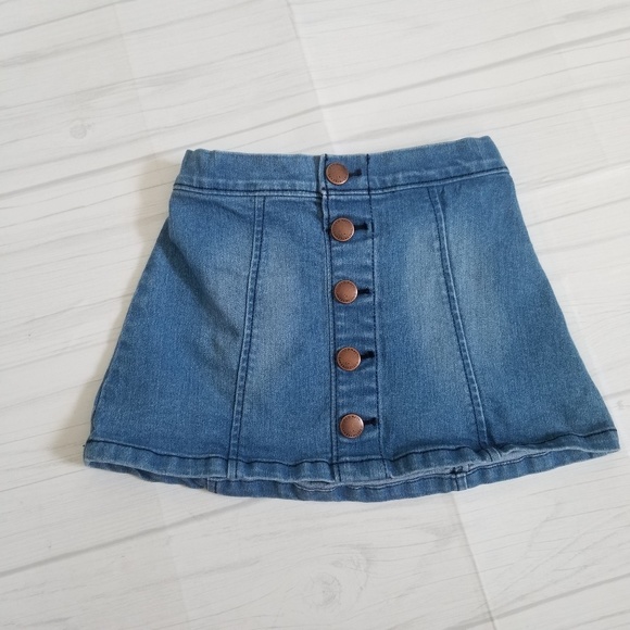 toddler button front skirt